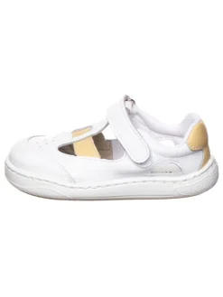 lamino Leder-Barfuß-Halbsandalen in Weiß>Kinder Sandalen·Halbsandalen