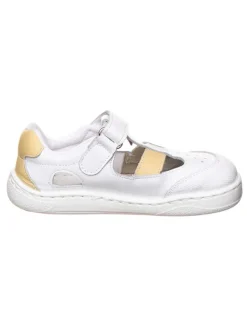 lamino Leder-Barfuß-Halbsandalen in Weiß>Kinder Sandalen·Halbsandalen