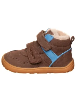 bisgaard Leder-Barfußschuhe in Braun/ Hellblau>Kinder Stiefel & Boots·Boots|Stiefel & Boots