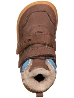 bisgaard Leder-Barfußschuhe in Braun/ Hellblau><noscript><img width=