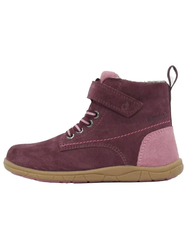 lamino Leder-Barfußschuhe in Lila>Kinder Stiefel & Boots·Boots
