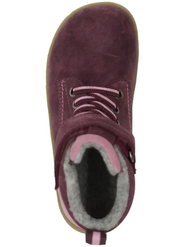 lamino Leder-Barfußschuhe in Lila>Kinder Stiefel & Boots·Boots