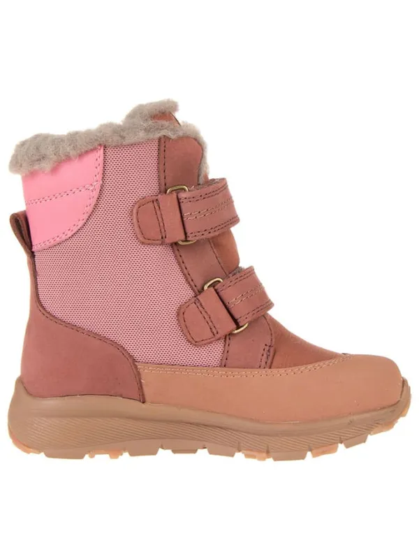 bisgaard Leder-Boots "Eigil" in Rosa/ Braun>Kinder Stiefel & Boots|Stiefel & Boots·Boots