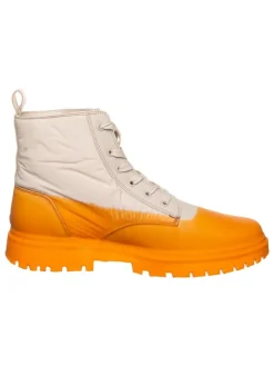 Calvin Klein Leder-Boots in Orange/ Beige Hot