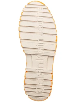 Calvin Klein Leder-Boots in Orange/ Beige Hot