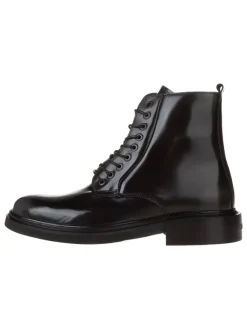 Calvin Klein Leder-Boots in Schwarz Hot