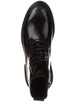 Calvin Klein Leder-Boots in Schwarz Hot