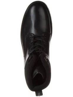 Calvin Klein Leder-Boots in Schwarz Sale