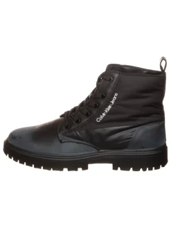 Calvin Klein Leder-Boots in Schwarz>Herren Stiefel & Boots