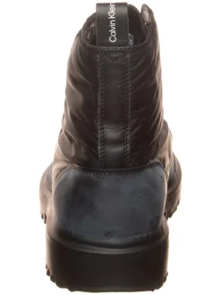 Calvin Klein Leder-Boots in Schwarz><noscript><img width=