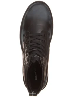 Calvin Klein Leder-Boots in Schwarz><noscript><img width=