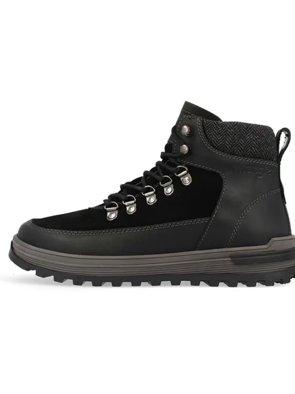 Wrangler Leder-Boots "Tommy" in Schwarz>Herren Stiefel & Boots