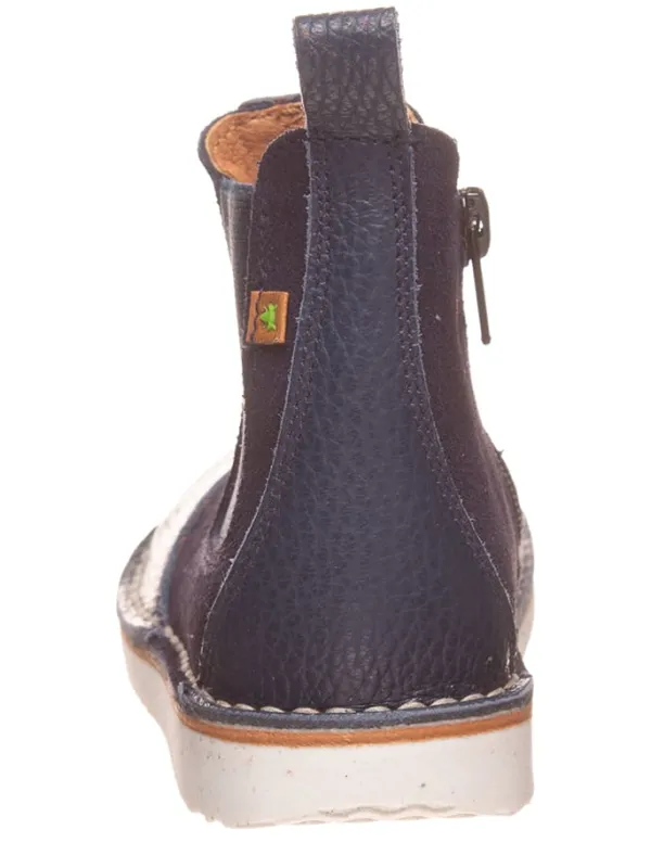 El Naturalista Leder-Chelsea-Boots in Dunkelblau>Kinder Stiefeletten·Chelsea Boots