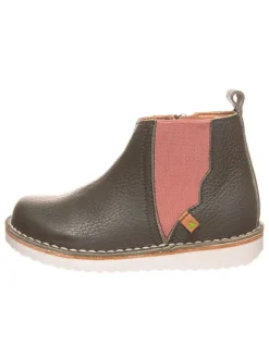 El Naturalista Leder-Chelsea-Boots in Khaki>Kinder Stiefeletten·Chelsea Boots