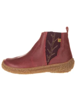 El Naturalista Leder-Chelsea-Boots in Rot Hot