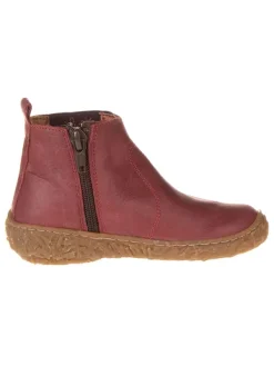 El Naturalista Leder-Chelsea-Boots in Rot Hot