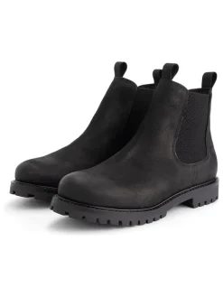 TRAVELIN' Leder-Chelsea-Boots in Schwarz Sale