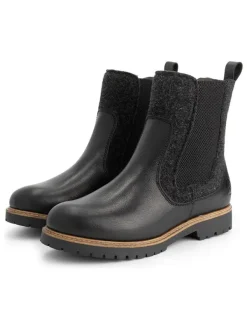 TRAVELIN' Leder-Chelsea-Boots in Schwarz Clearance