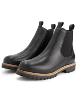 TRAVELIN' Leder-Chelsea-Boots in Schwarz Discount