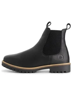 TRAVELIN' Leder-Chelsea-Boots in Schwarz>Herren Stiefel & Boots