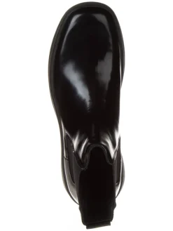 Calvin Klein Leder-Chelsea-Boots in Schwarz Sale