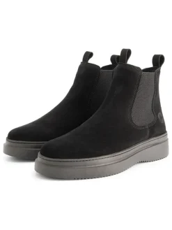 TRAVELIN' Leder-Chelsea-Boots in Schwarz>Herren Stiefel & Boots