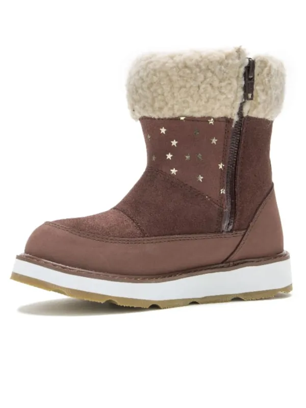 Kamik Leder-Chelsea-Boots "Risecuff" in Braun>Kinder Stiefeletten·Chelsea Boots