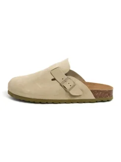 BABUNKERS Family Leder-Clogs in Beige>Herren Hausschuhe