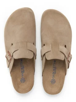 SABOKETS Leder-Clogs in Beige New