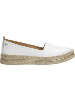 Wojas Leder-Espadrilles in Weiß Sale