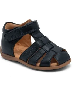 bisgaard Leder-Halbsandalen in Dunkelblau New