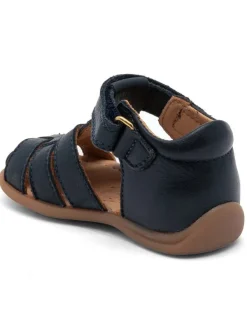 bisgaard Leder-Halbsandalen in Dunkelblau New