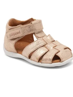 bisgaard Leder-Halbsandalen in Gold Hot