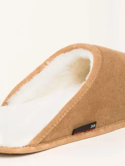 kitz pichler Leder-Hausschuhe "Maha" in Hellbraun>Damen Clogs & Pantoletten|Hausschuhe