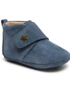 bisgaard Leder-Hausschuhe "Star" in Blau Sale