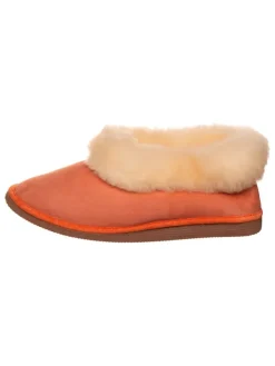 kitz pichler Leder-Hüttenschuhe "Gisi" in Orange>Damen Hausschuhe|Hausschuhe
