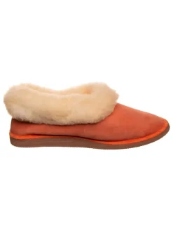kitz pichler Leder-Hüttenschuhe "Gisi" in Orange>Damen Hausschuhe|Hausschuhe