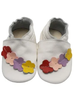 Yihakids Leder-Krabbelschuhe in Weiß Online