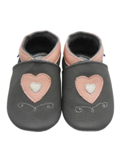 Yihakids Leder-Krabbelschuhe "Liebe" in Grau> Krabbelschuhe