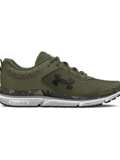 Under Armour Leder-Laufschuhe in Khaki Best