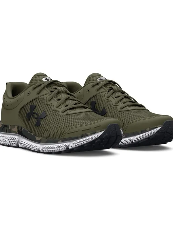Under Armour Leder-Laufschuhe in Khaki Best