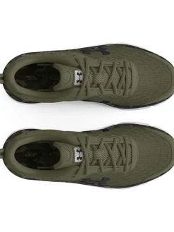 Under Armour Leder-Laufschuhe in Khaki Best