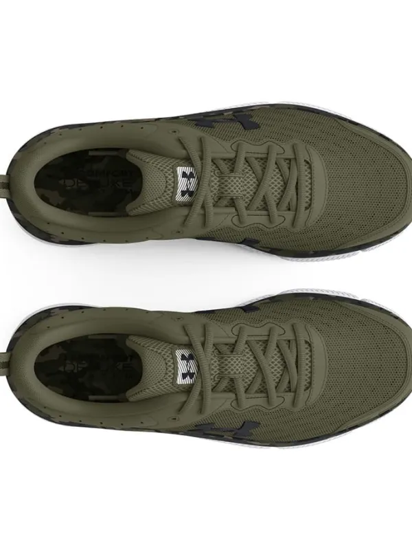 Under Armour Leder-Laufschuhe in Khaki Best