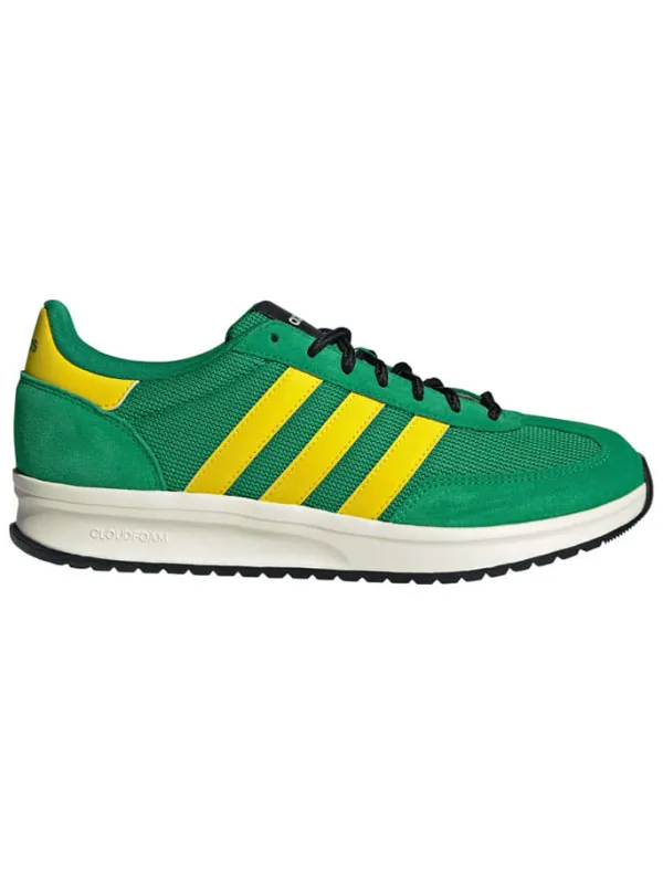 adidas Leder-Laufschuhe "RUN 70s" in Grün/ Gelb