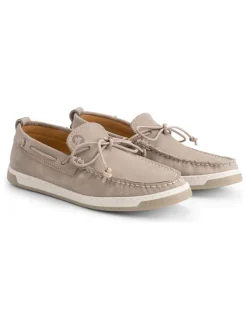 TRAVELIN' Leder-Mokassins "Falmouth" in Grau