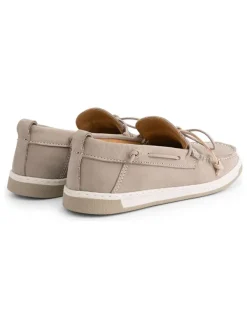 TRAVELIN' Leder-Mokassins "Falmouth" in Grau