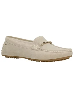 Wojas Leder-Mokassins in Beige>Damen Halbschuhe