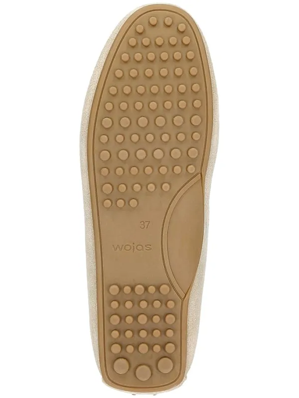 Wojas Leder-Mokassins in Beige>Damen Halbschuhe