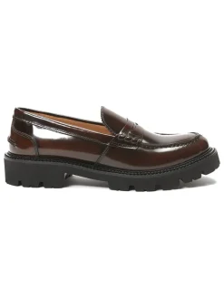British Passport Leder-Mokassins in Braun>Damen Halbschuhe