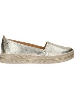 Wojas Leder-Mokassins in Gold>Damen Halbschuhe